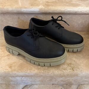 Dr. Martens Black Oxfords with Beige Sole